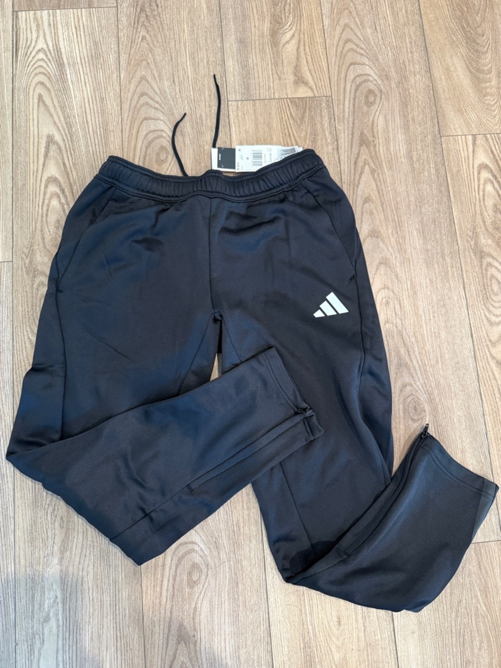 adidas Black Jogger Sweatpants with White Logo